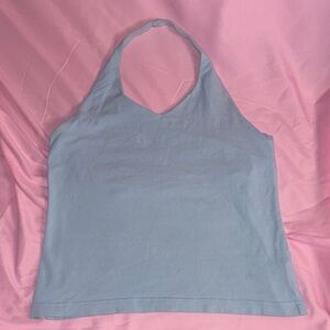 Eddie Bauer Sky Blue Halter Tank Top 92% cotton